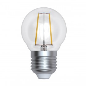 Лампа светодиодная филаментная Uniel E27 9W 3000K прозрачная LED-G45-9W/3000K/E27/CL PLS02WH UL-00005174 