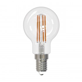 Лампа светодиодная филаментная Uniel E14 11W 3000K прозрачная LED-G45-11W/3000K/E14/CL PLS02WH UL-00005176 