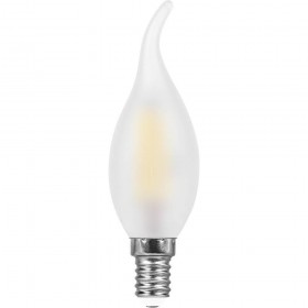 Лампа светодиодная филаментная Feron E14 11W 2700K Свеча на ветру Матовая LB-714 38009 