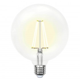 Лампа светодиодная филаментная Uniel E27 10W 4000K прозрачная LED-G125-10W/NW/E27/CL PLS02WH UL-00004859 