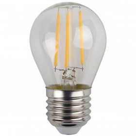 Лампа светодиодная филаментная ЭРА E27 7W 2700K прозрачная F-LED P45-7W-827-E27 Б0027948 
