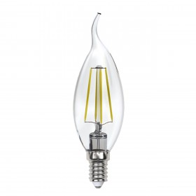 Лампа светодиодная филаментная Uniel E14 13W 3000K прозрачная LED-CW35-13W/3000K/E14/CL PLS02WH UL-00005903 