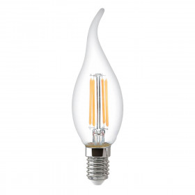 Лампа светодиодная филаментная Thomson E14 11W 4500K свеча на ветру прозрачная TH-B2080 