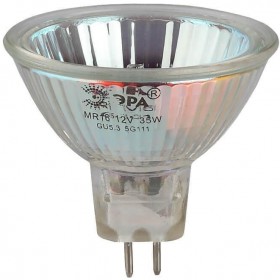 Лампа галогенная ЭРА GU5.3 35W 2700K прозрачная GU5.3-JCDR (MR16) -35W-230V-CL C0027363 