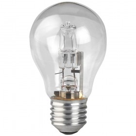 Лампа галогенная ЭРА E27 70W прозрачная HAL-A55-70W-230V-E27-CL C0038548 