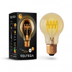 Лампа светодиодная диммируемая Voltega E27 4W 2000К прозрачная VG10-A60GE27warm4W-FB 7078 