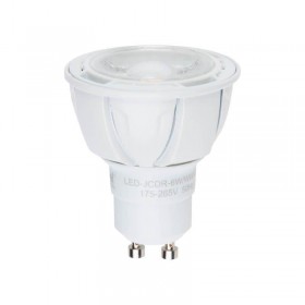 Лампа светодиодная диммируемая Uniel GU10 6W 3000K матовая LED-JCDR 6W/WW/GU10/FR/DIM PLP01WH UL-00003990 