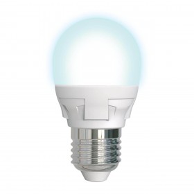 Лампа светодиодная диммируемая Uniel E27 7W 4000K матовая LED-G45 7W/4000K/E27/FR/DIM PLP01WH UL-00004301 
