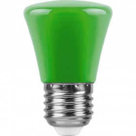Лампа светодиодная Feron E27 1W зеленая LB-372 25912 