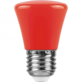 Лампа светодиодная Feron E27 1W красная LB-372 25911 
