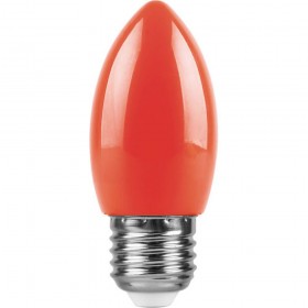 Лампа светодиодная Feron E27 1W красная LB-376 25928 