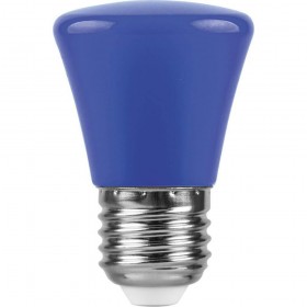 Лампа светодиодная Feron E27 1W синяя LB-372 25913 