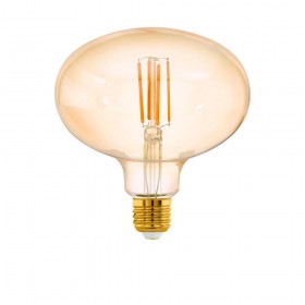Лампа светодиодная диммируемая филаментная Eglo E27 4W 2200K янтарная 12596 