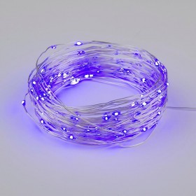 Светодиодная гирлянда Uniel Роса фиолетовый ULD-S1000-100/SCB/3AA Purple IP20 Dew UL-00007187 