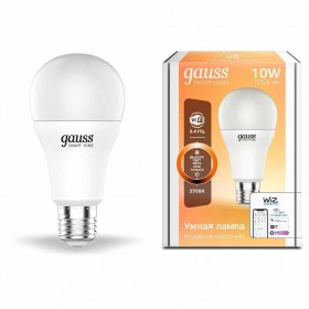 Лампа светодиодная диммируемая Gauss Smart Home E27 10W 2700K матовая 1070112 