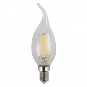 Лампа светодиодная филаментная ЭРА E14 5W 4000K прозрачная F-LED BXS-5W-840-E14 Б0043448 